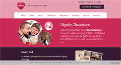 Desktop Screenshot of dignityincare.org.uk